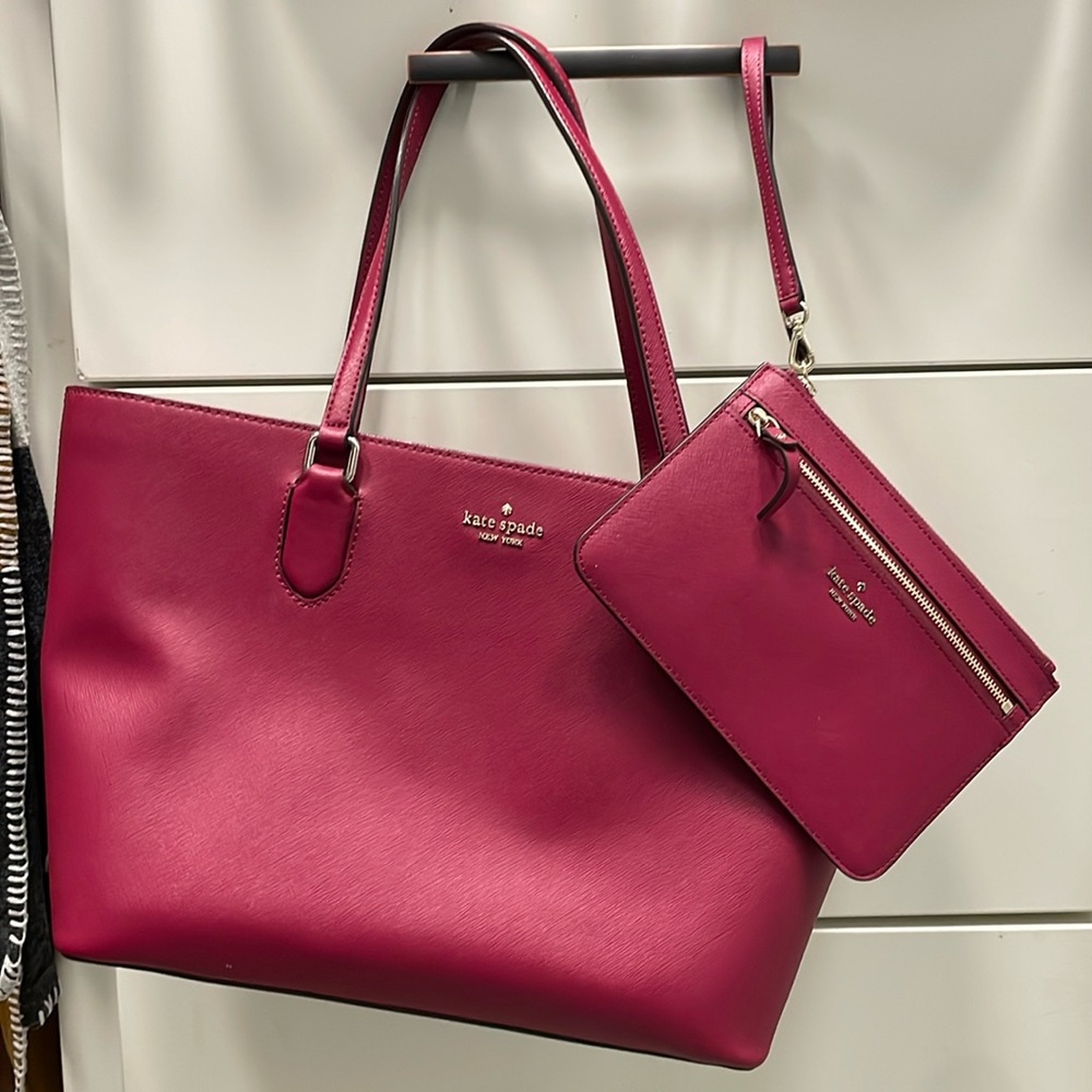 Kate spade shoulder bag with matching wristlet
